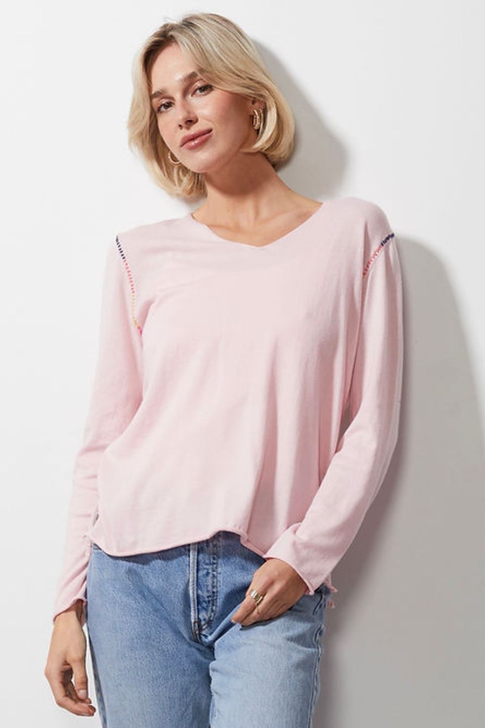 V Stitch Jumper Petal