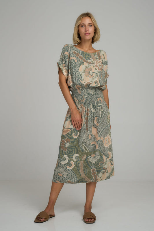 Odin Dress Batik Sage