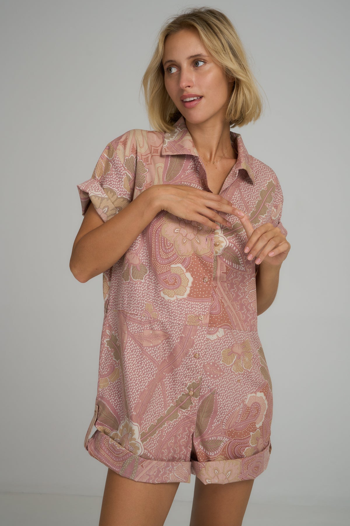 Eileen Playsuit Batik Rose