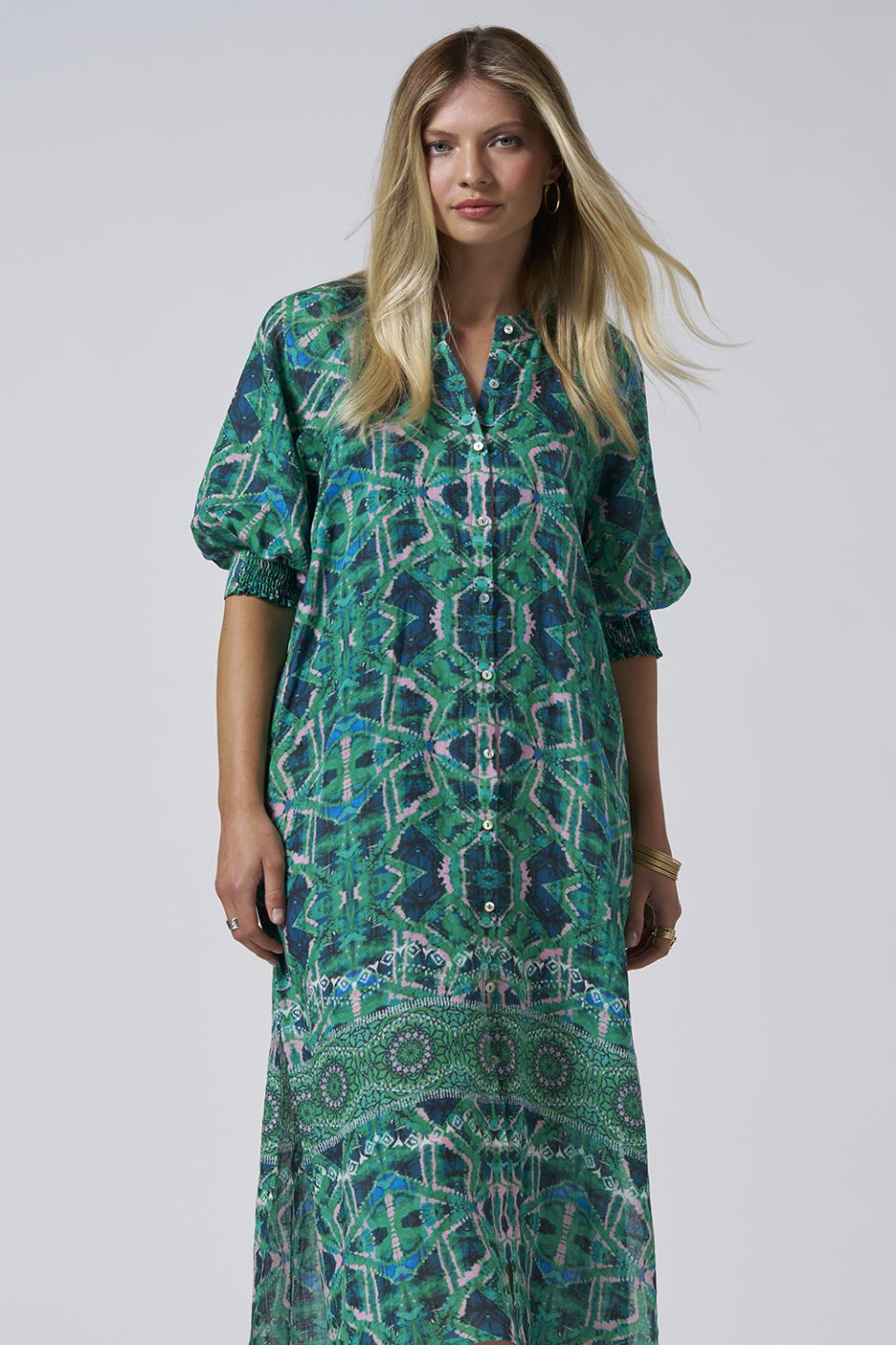 Gia Shirt Dress Kelly Green