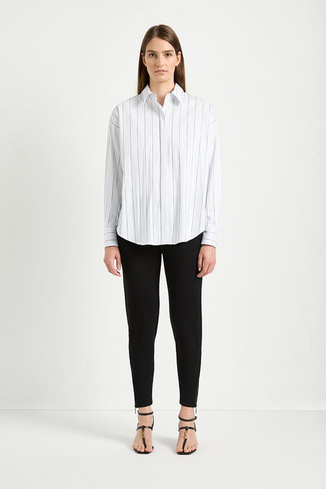 Relaxed Mid Shirt White Black