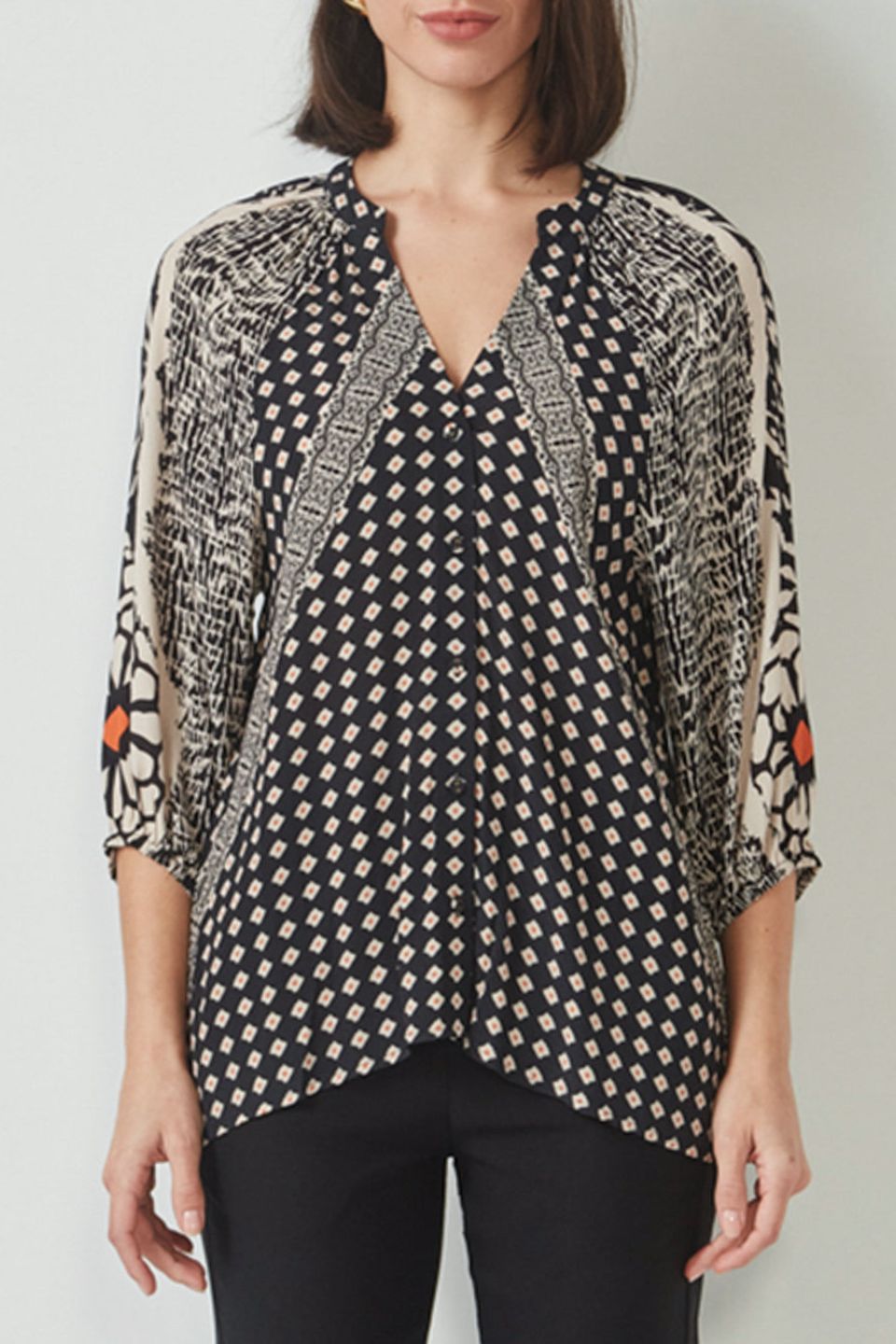 Inspire Blouse Black Print