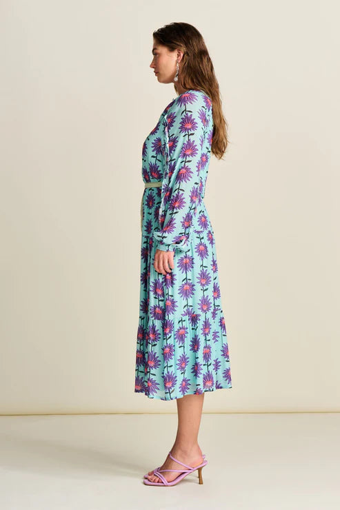 Dress Georgie Flower Aqua