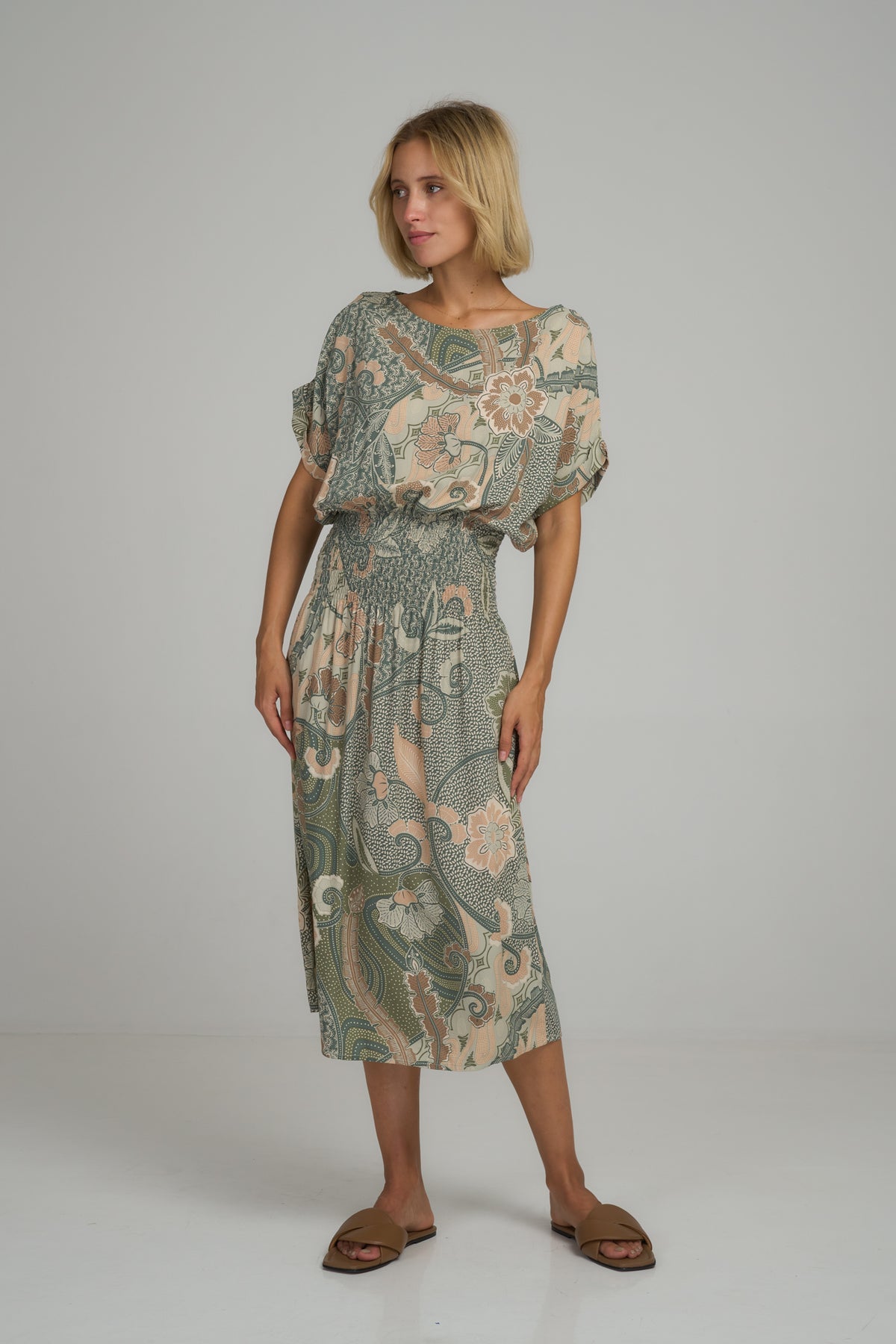 Odin Dress Batik Sage