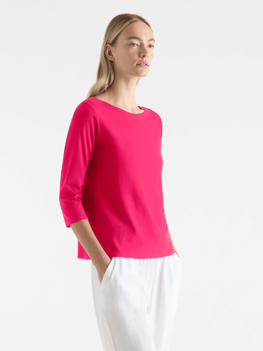 Relaxed Boat Neck Cerise