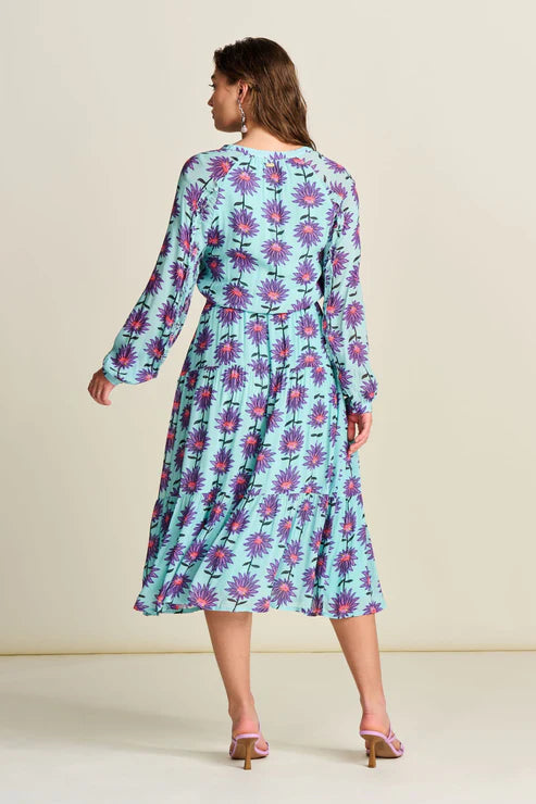 Dress Georgie Flower Aqua