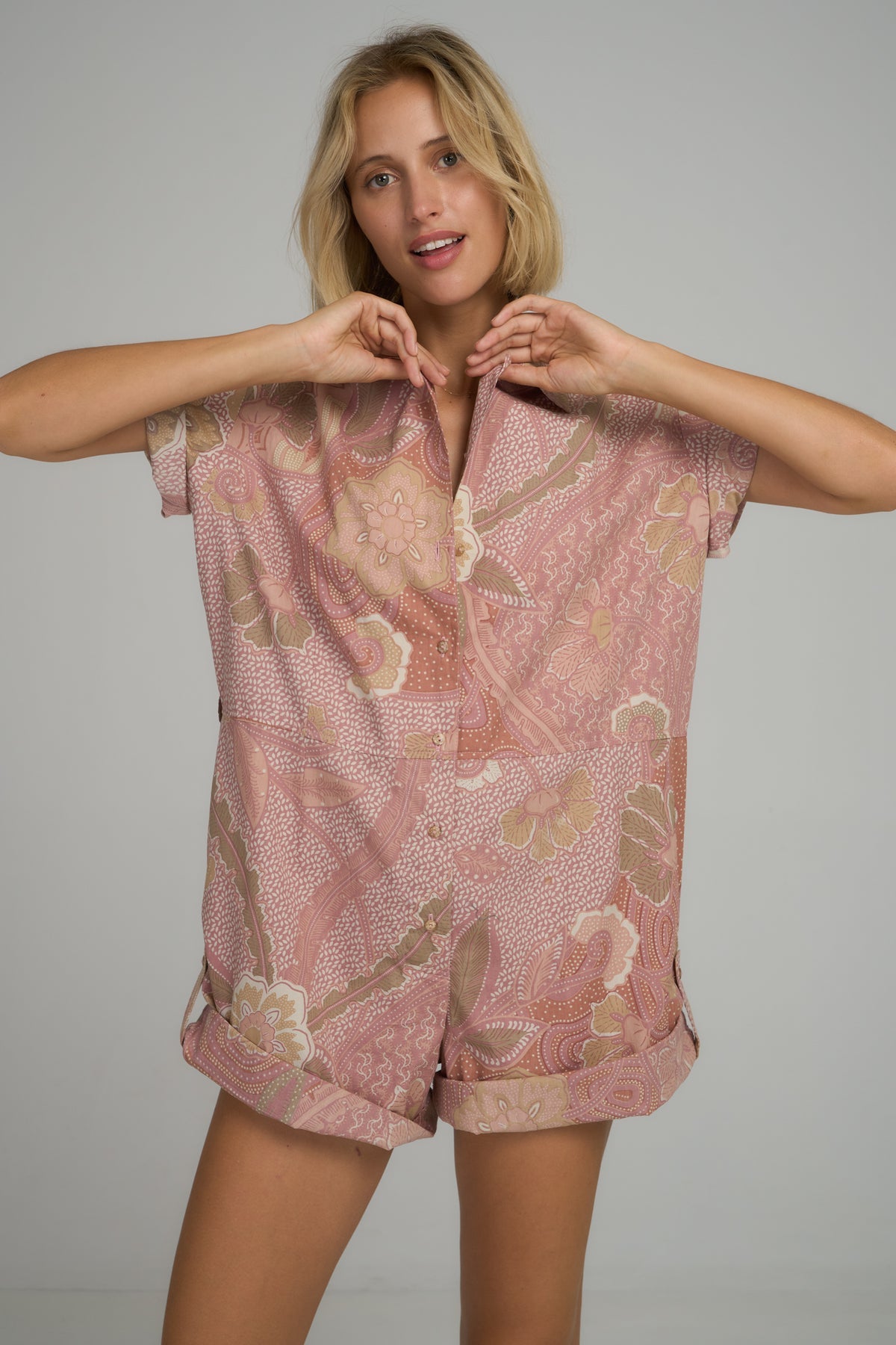 Eileen Playsuit Batik Rose