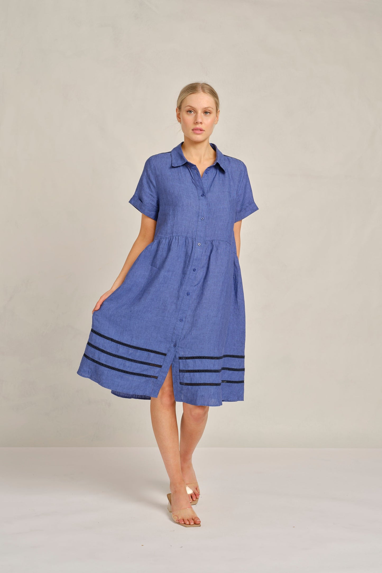 Maxine Lace Dress Denim