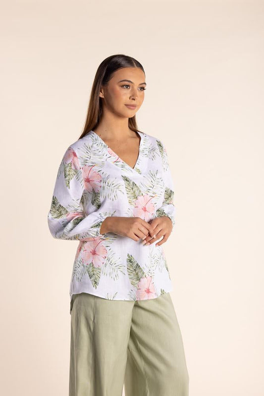 Tropical Print Top