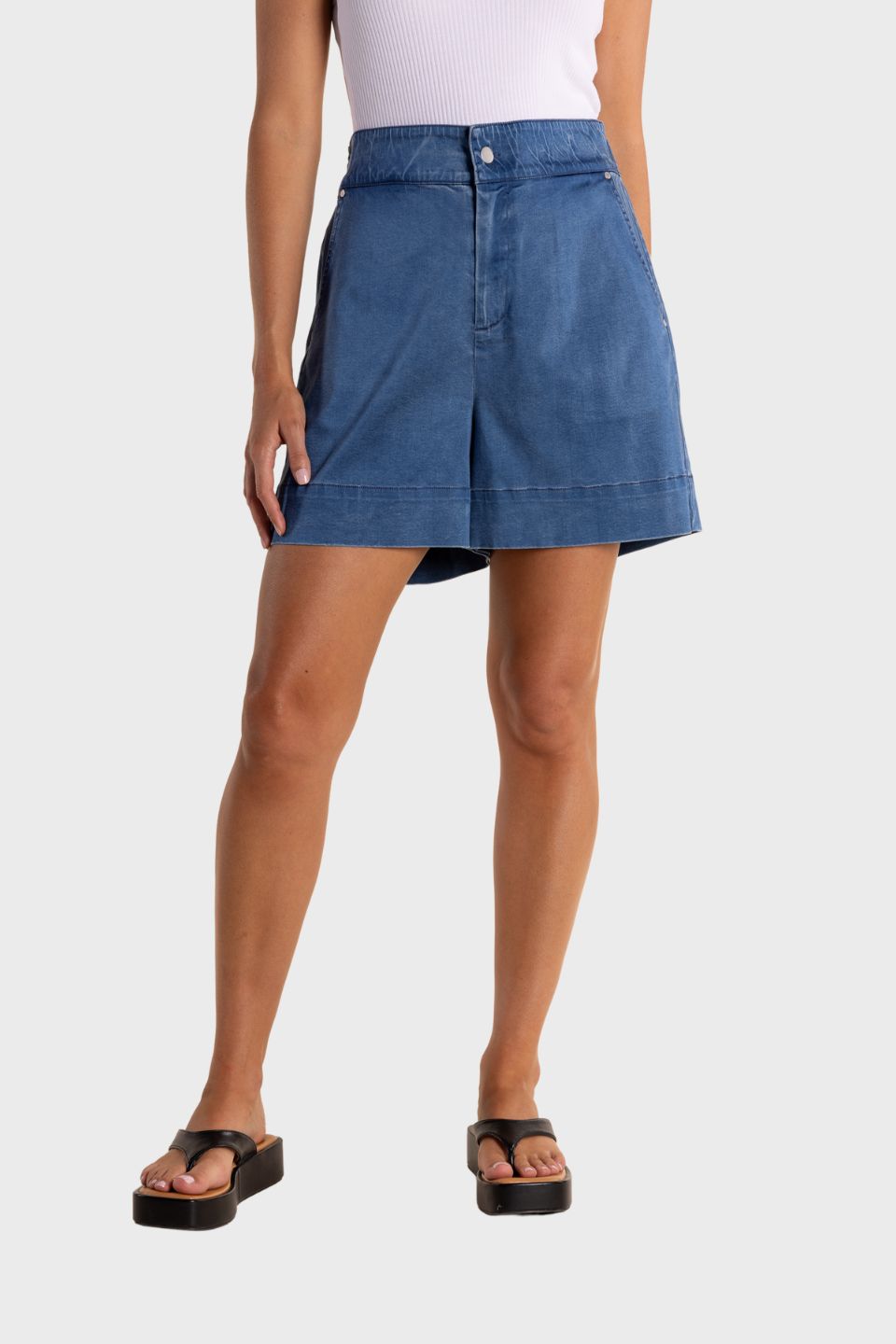 Denim Short Mid Wash