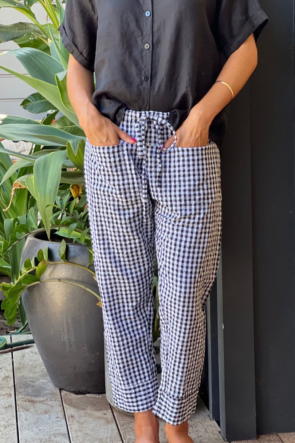 Darcy Cotton Pants Gingham