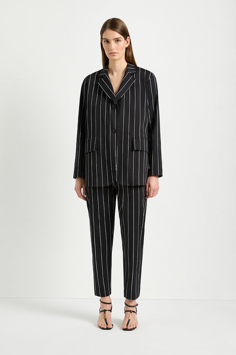 Nomad Pant Black White Stripe