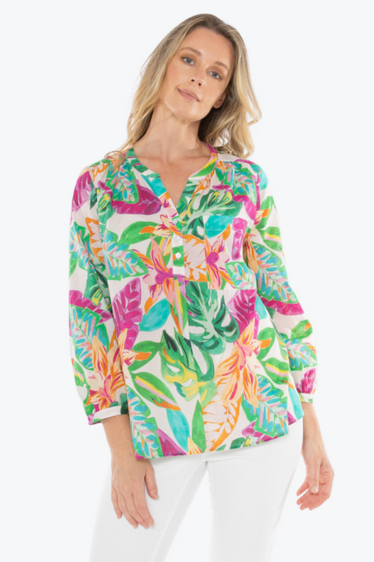 Tropicana Voile Top Multi