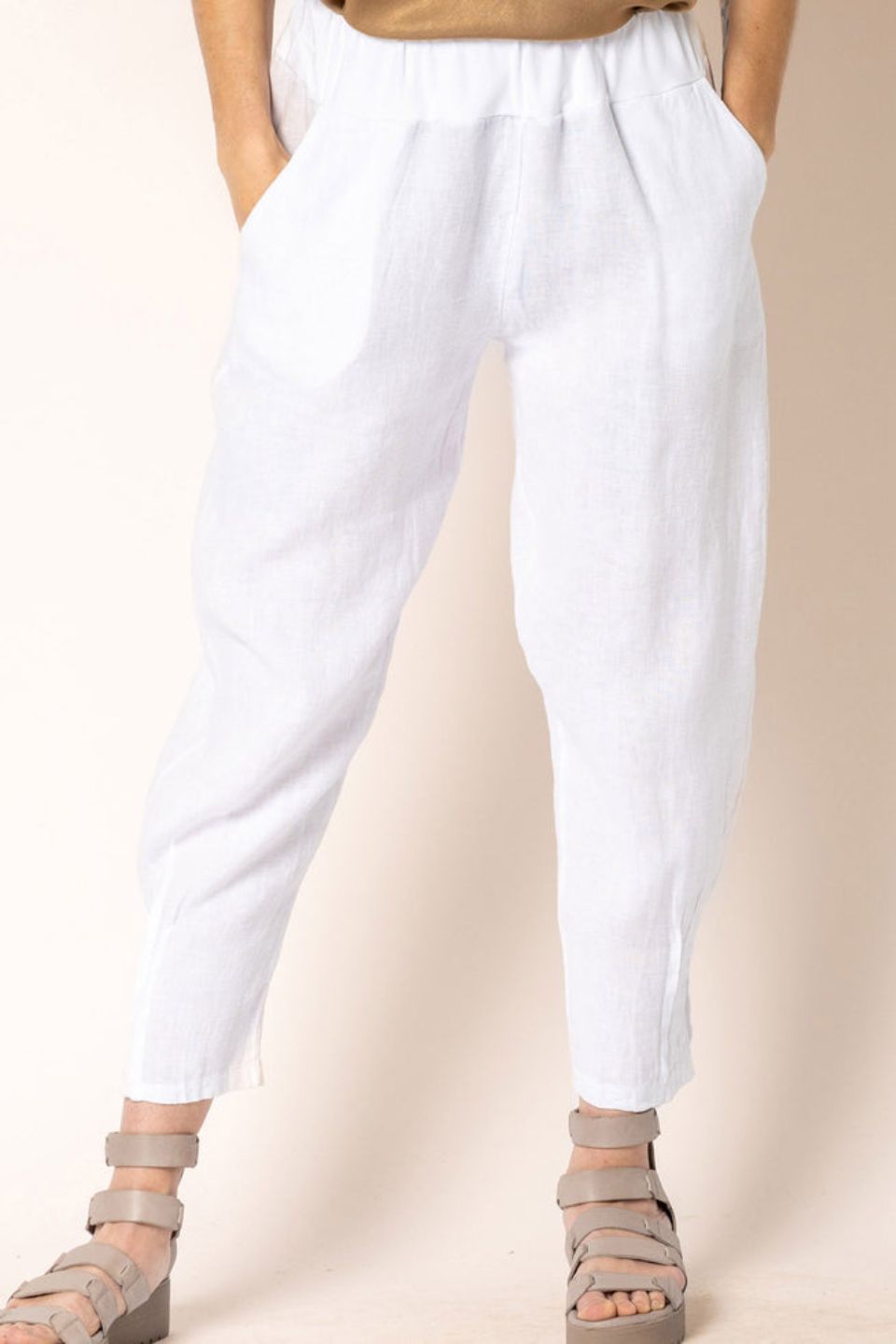 Daizy Linen Pants in White