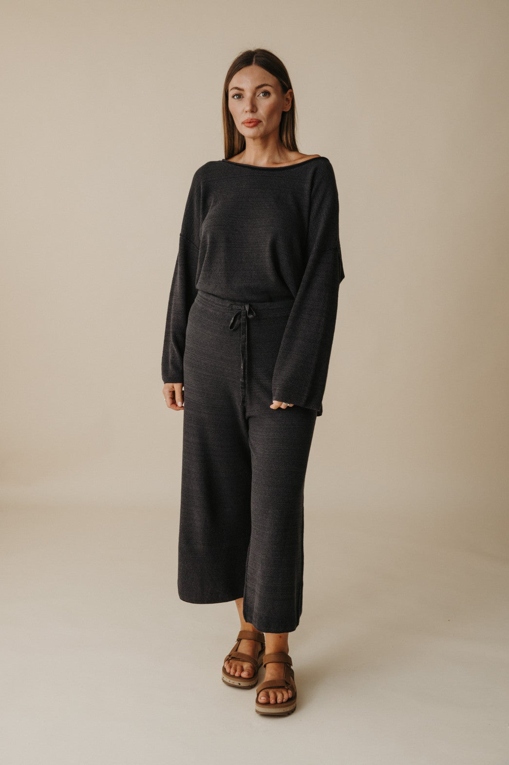 Retreat Cotton Twist Pant Black Sand