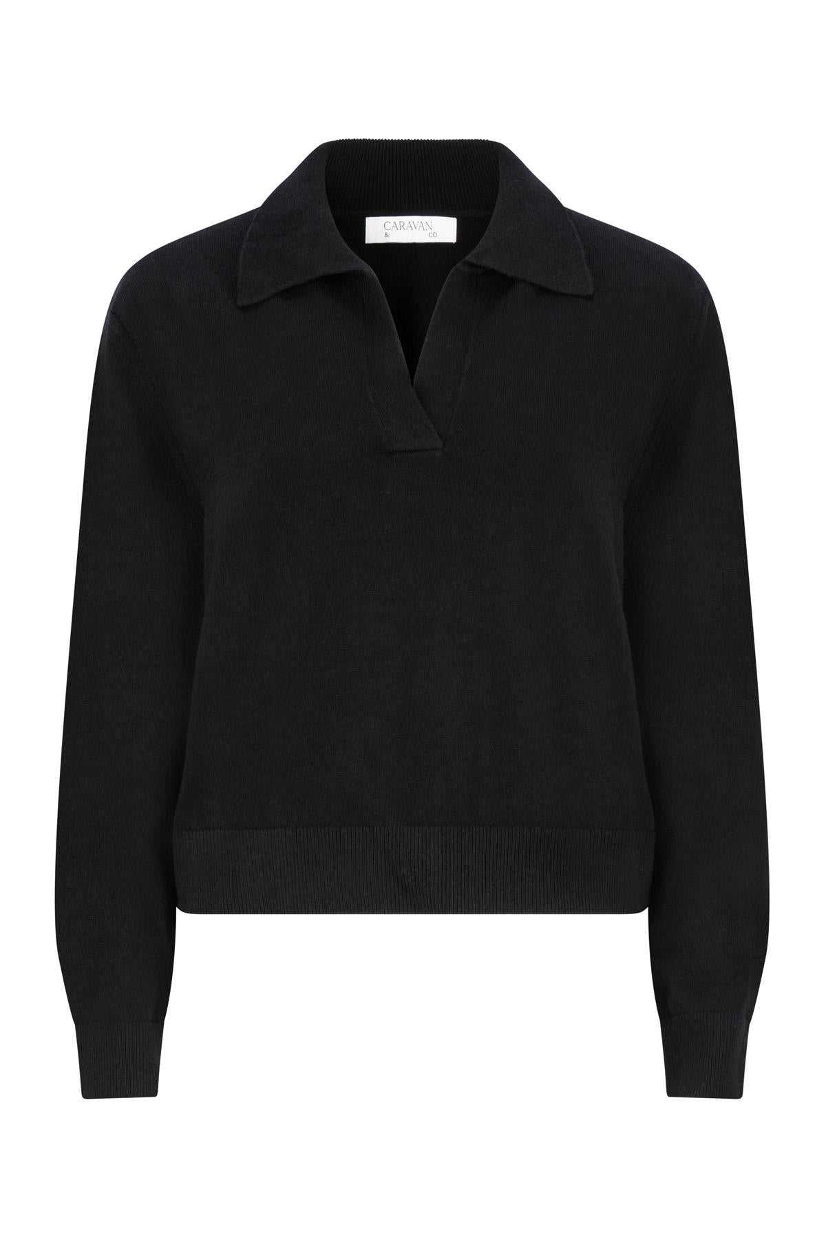 Polo Neck Merino Black