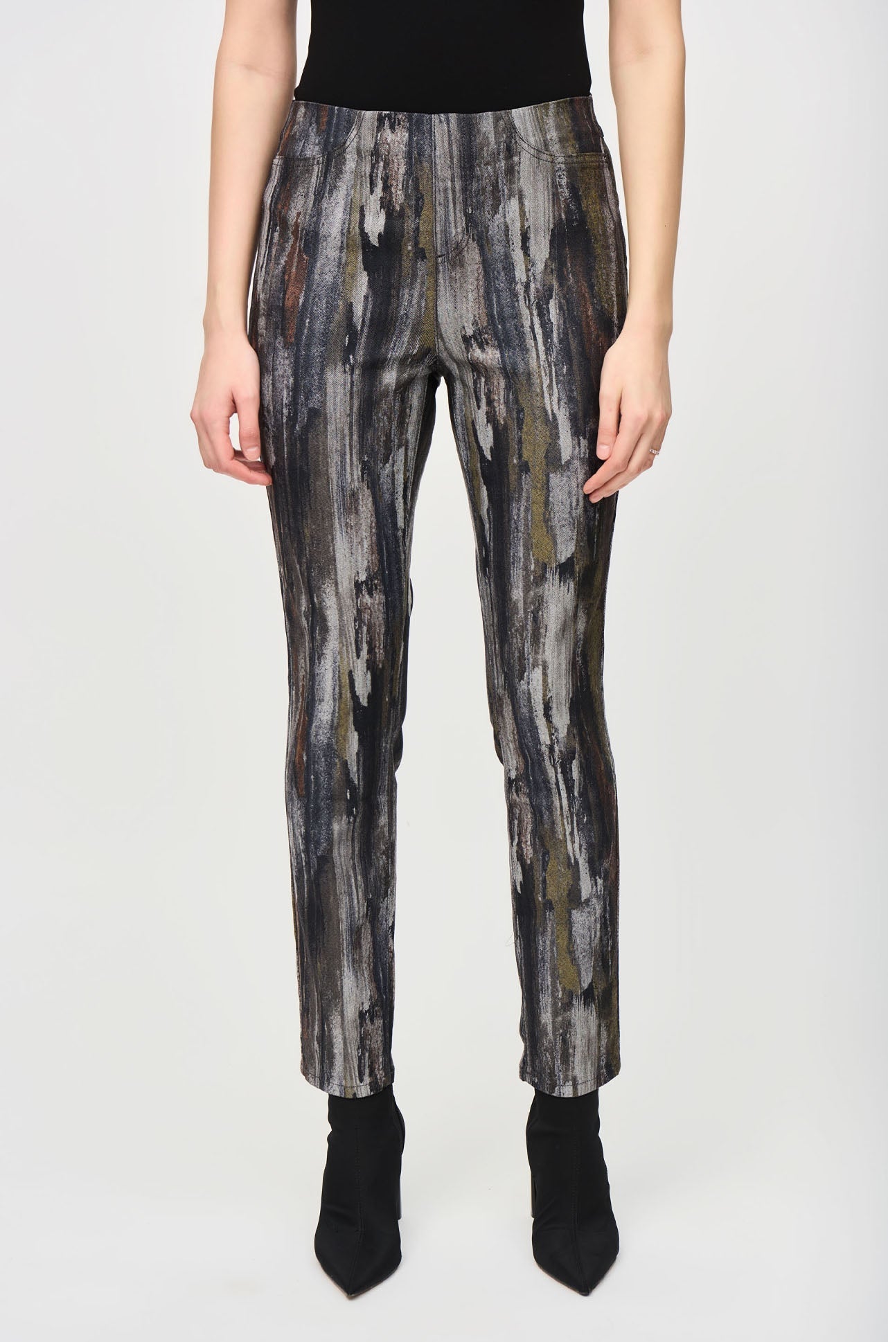 Joseph Ribkoff Abstract Print Classic Slim Pant