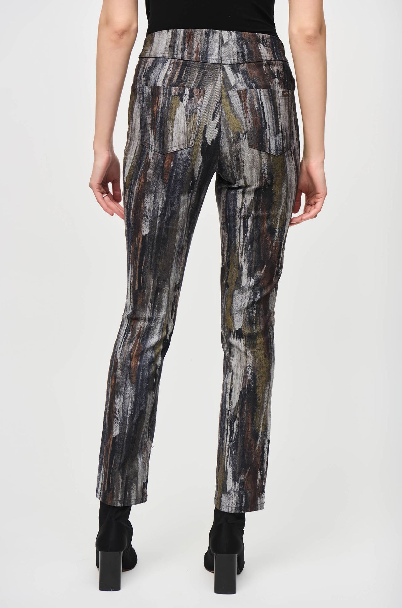 Joseph Ribkoff Abstract Print Classic Slim Pant