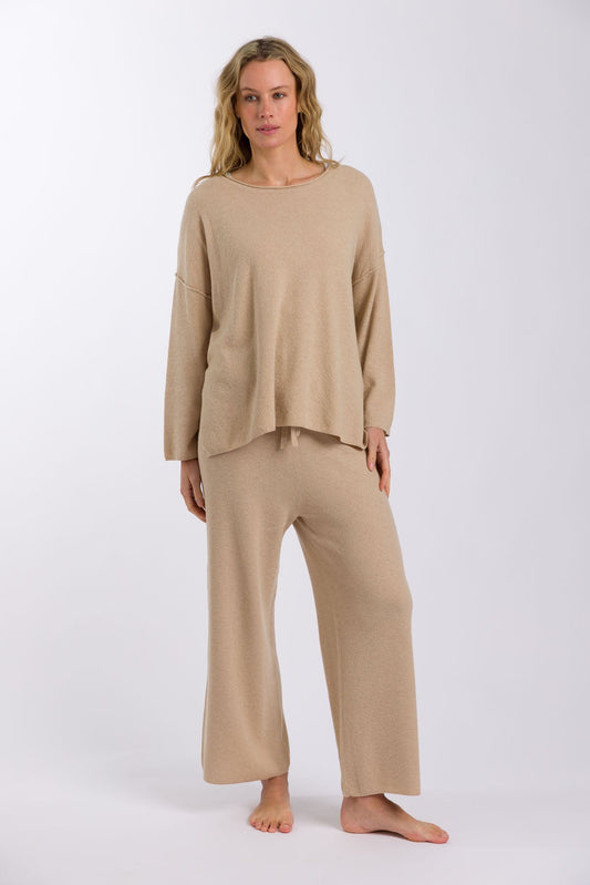 Winter Retreat Merino Pullover Soft Sand