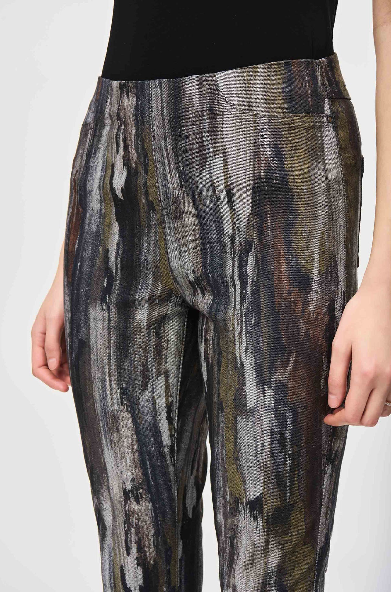 Joseph Ribkoff Abstract Print Classic Slim Pant