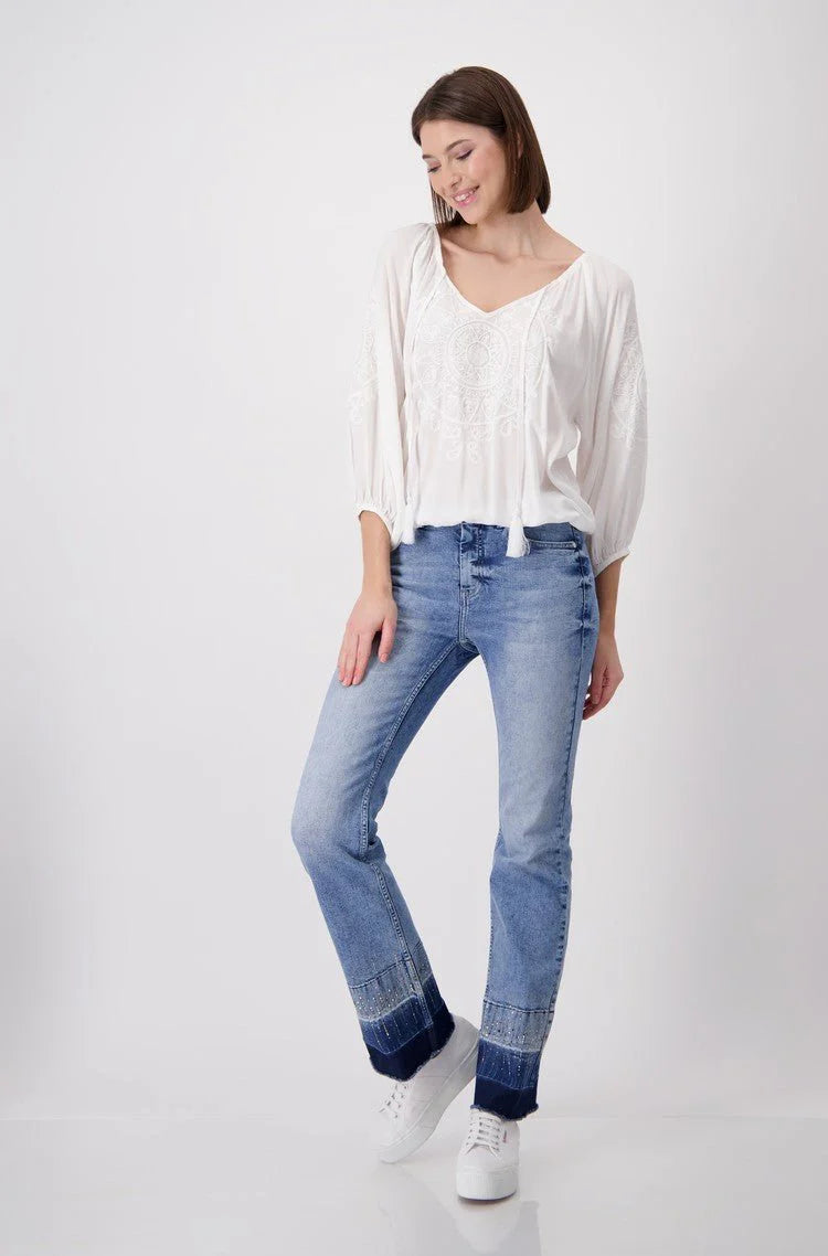 Blouse Embroidery Off White