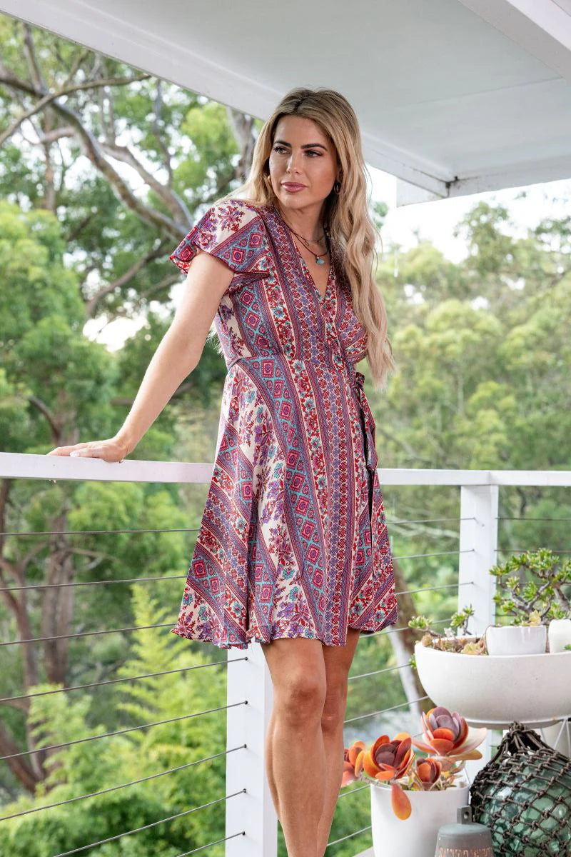Gidja Short Sleeve Wrap Dress