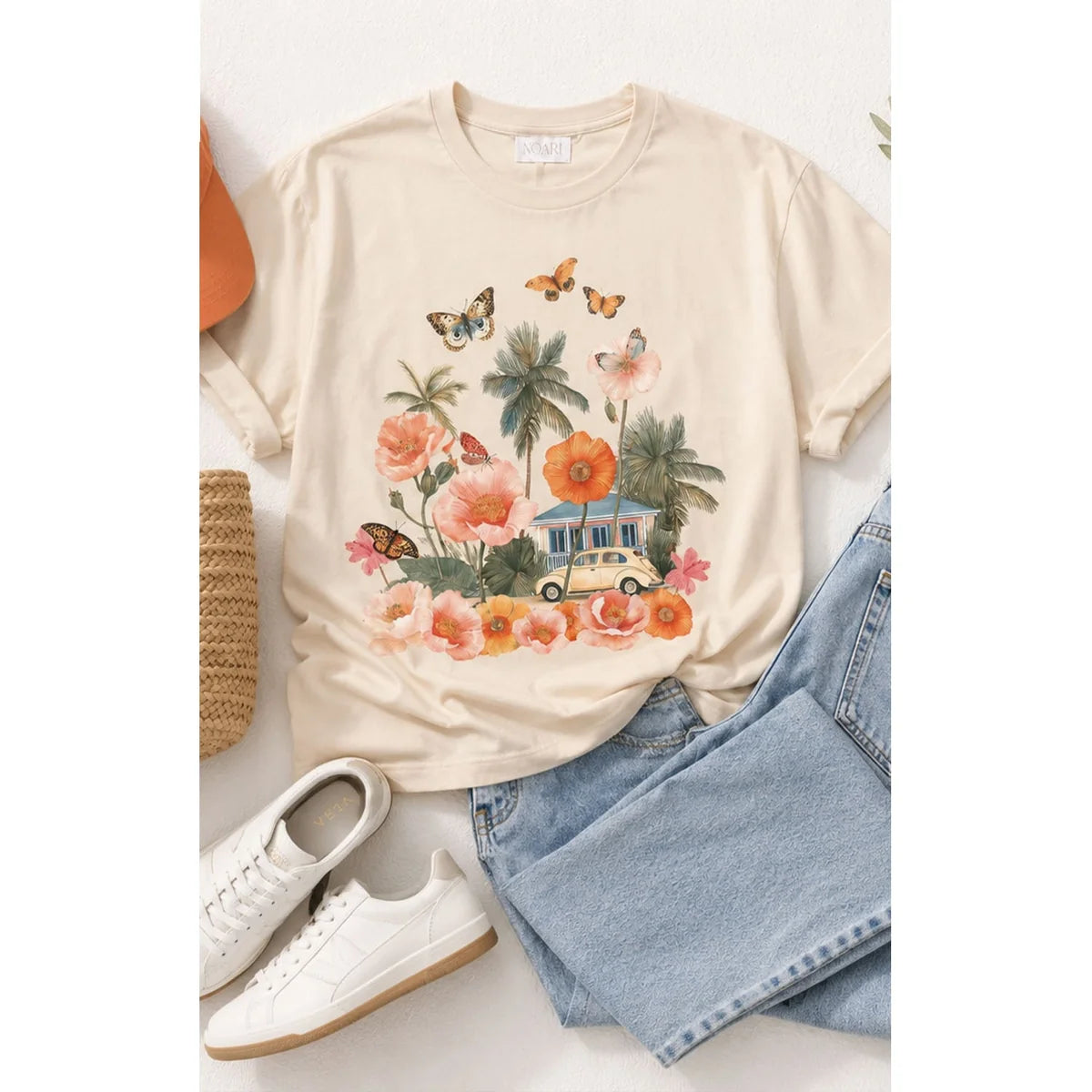 T Shirt Cream Beach House