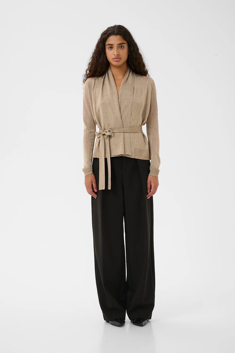Tihaniiw Short Cardigan Dull Gold