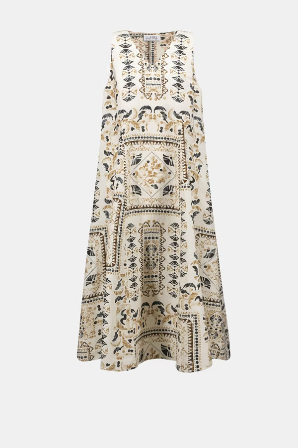 262908 Dress Beige Multi