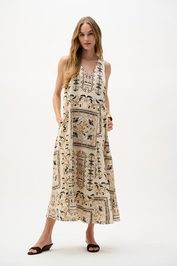262908 Dress Beige Multi
