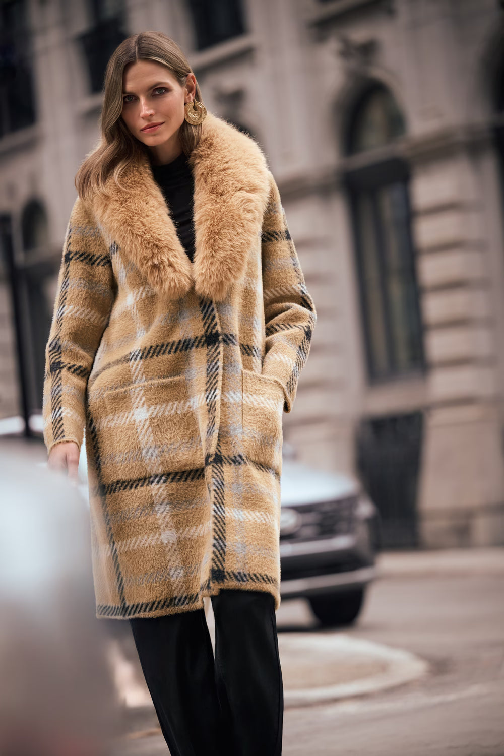 263954 Coat Camel Multi 4445