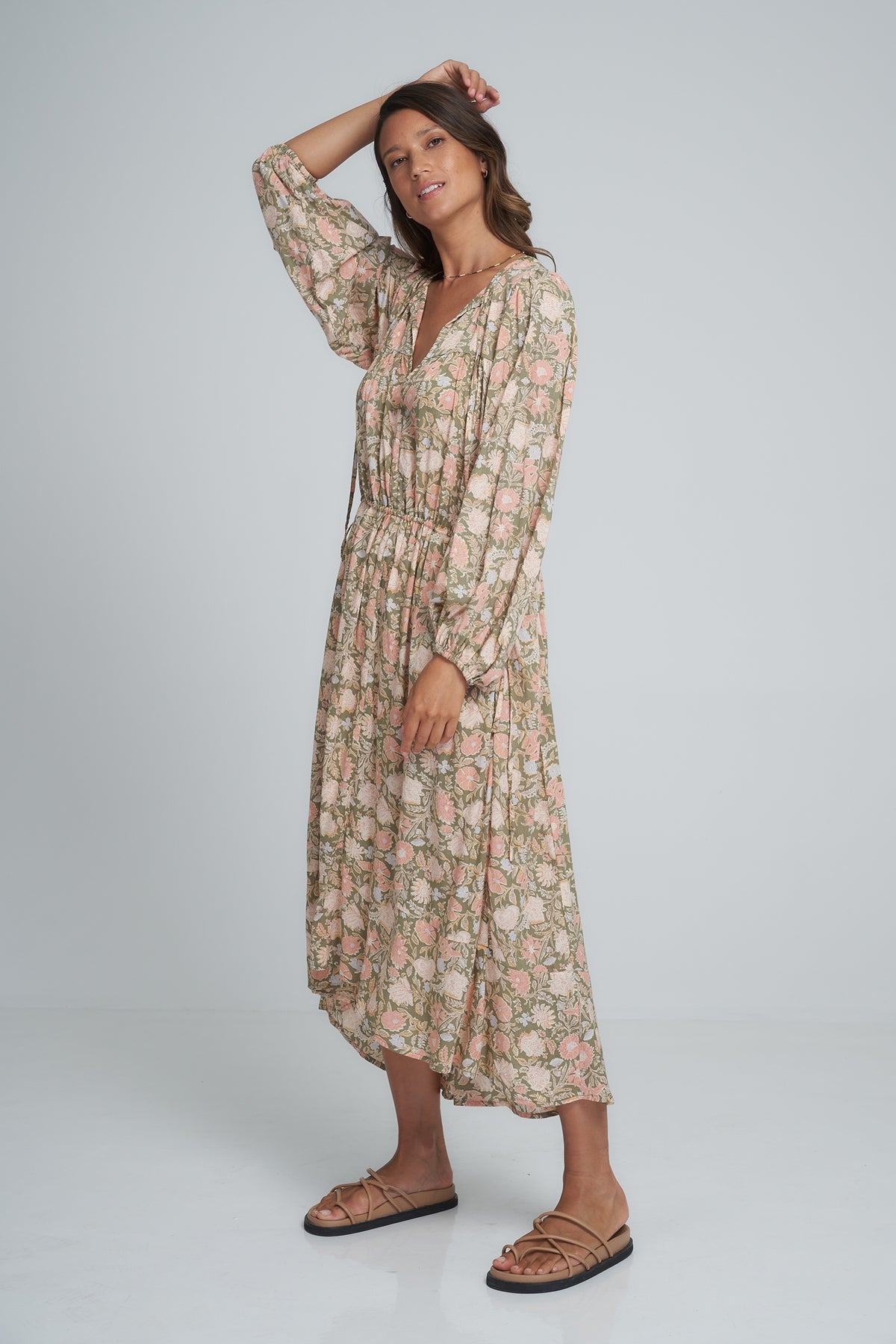 Kolo Dress Peach Khaki