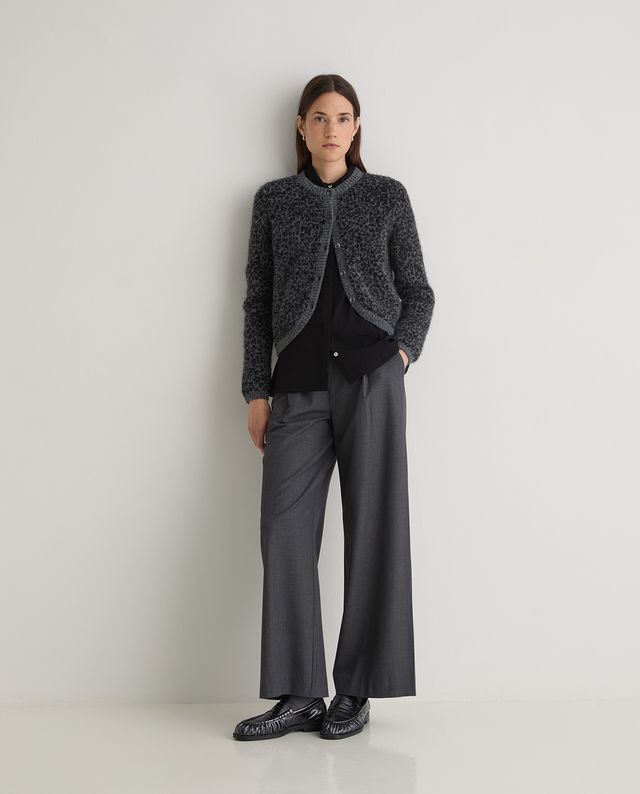 Cardigan Jacquard Animal Print