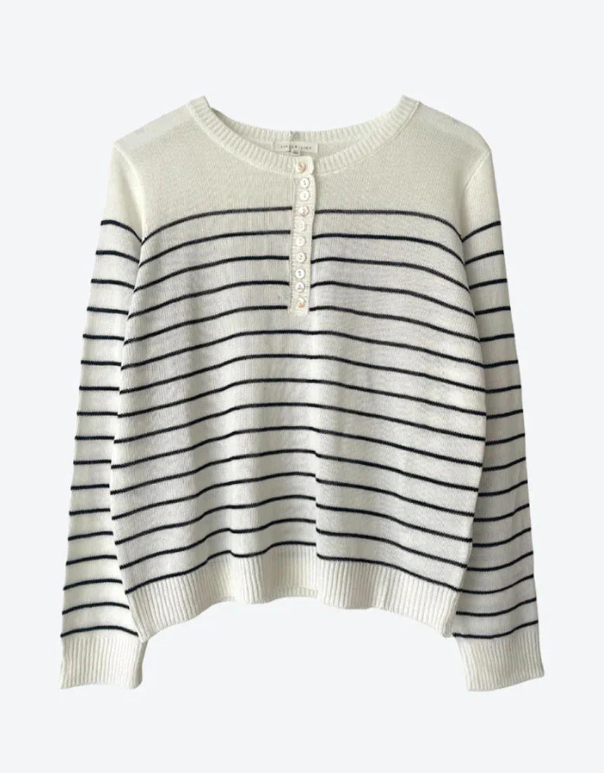 LL Gia Stripe Knit Black Stripe