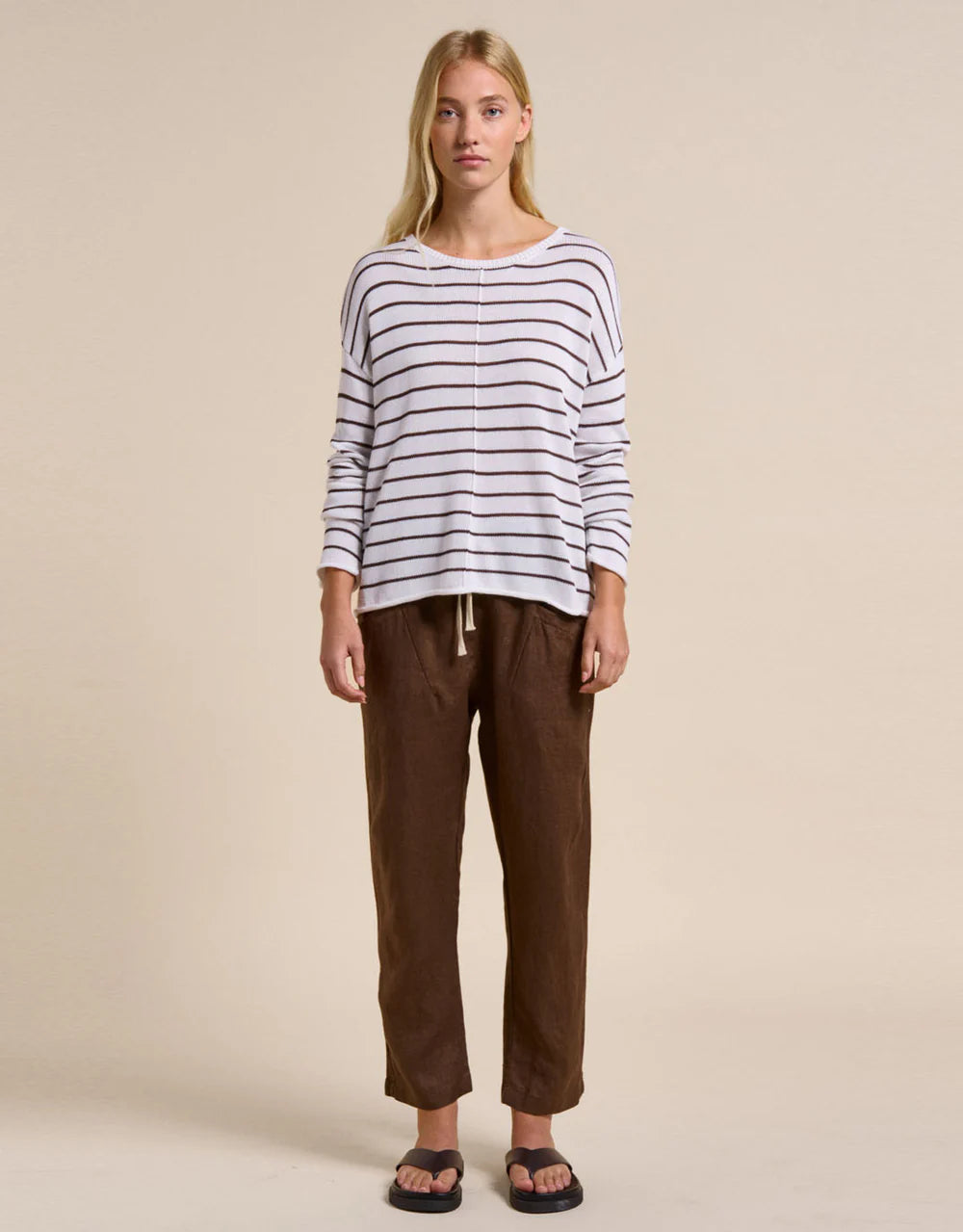 Indi Knit White/Chocolate