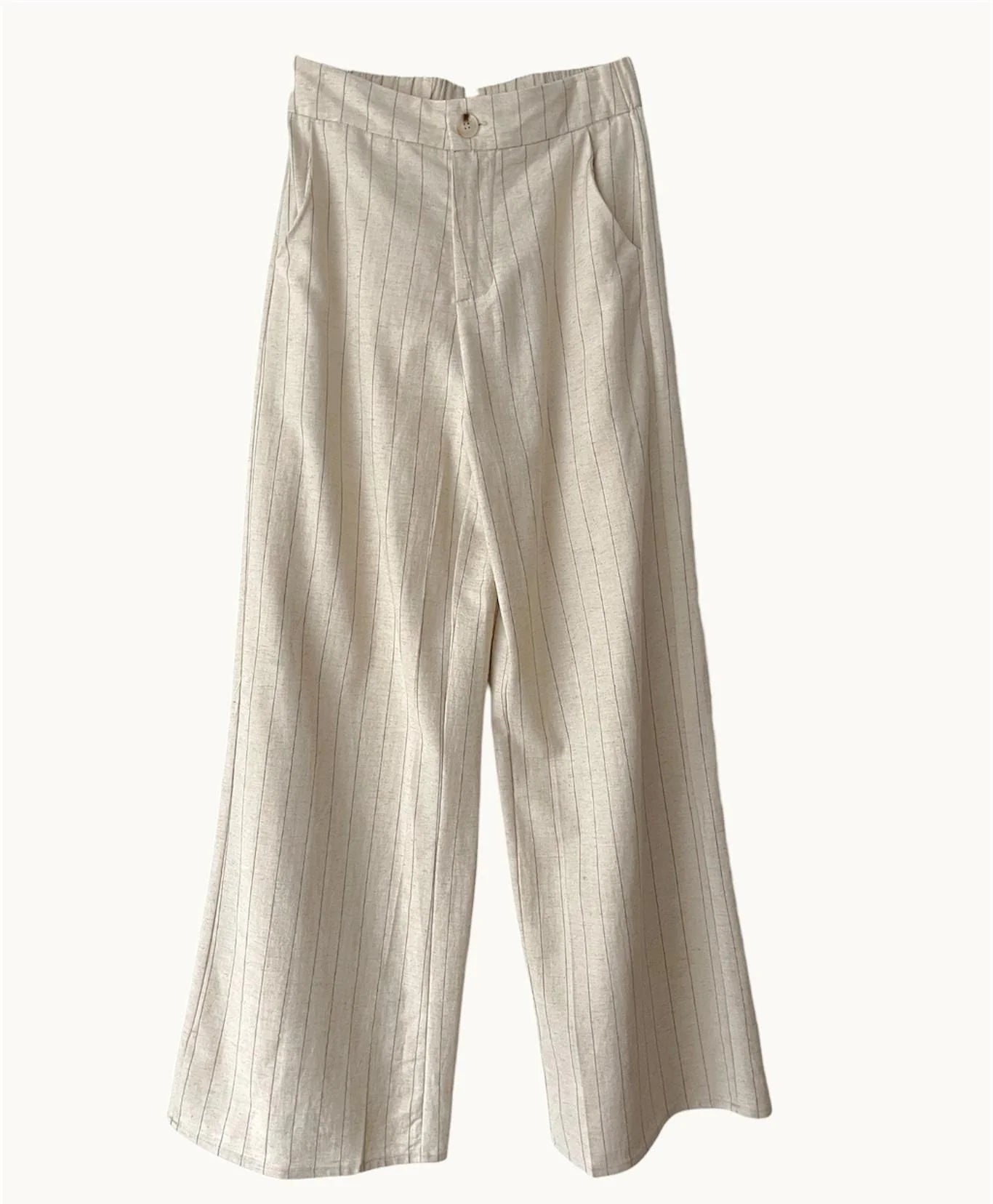 Pin Stripe Pants Natural / Black