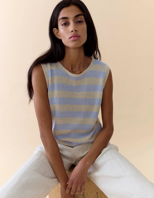 Sia Tank Blue Stripe