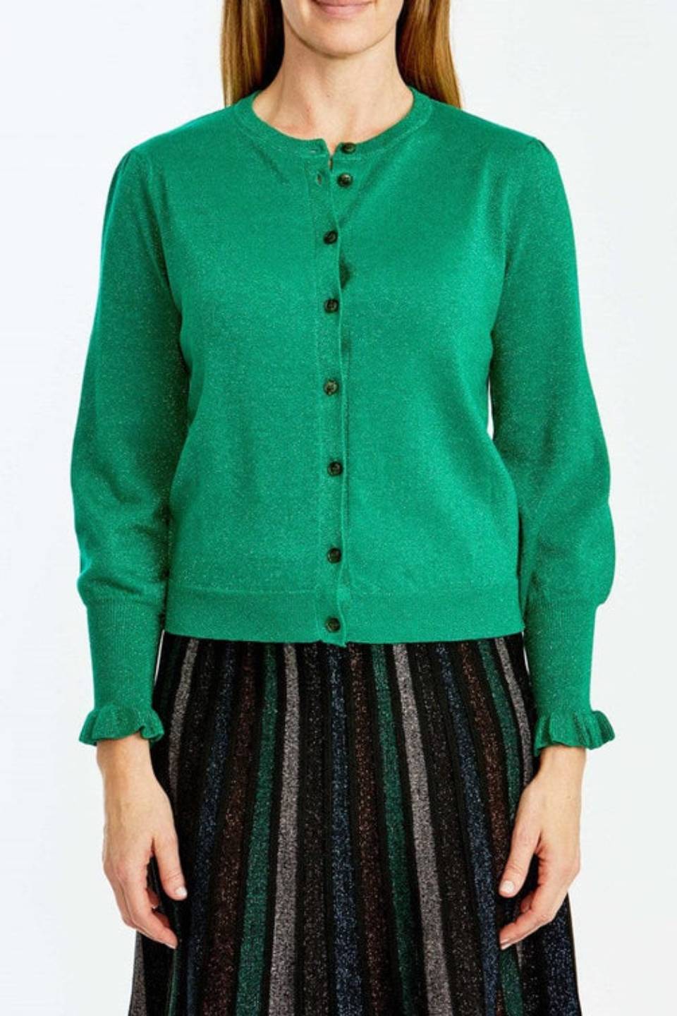 Lurex Cardigan in Emerald or Toffee