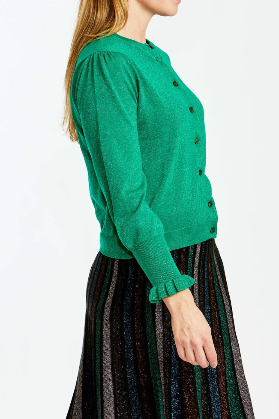 Lurex Cardigan in Emerald or Toffee