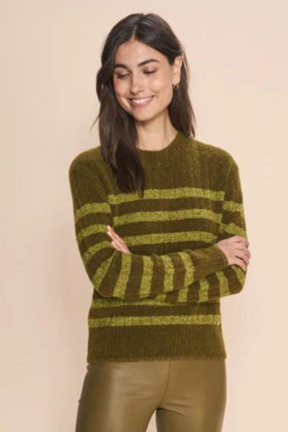Debra Stripe Knit Green