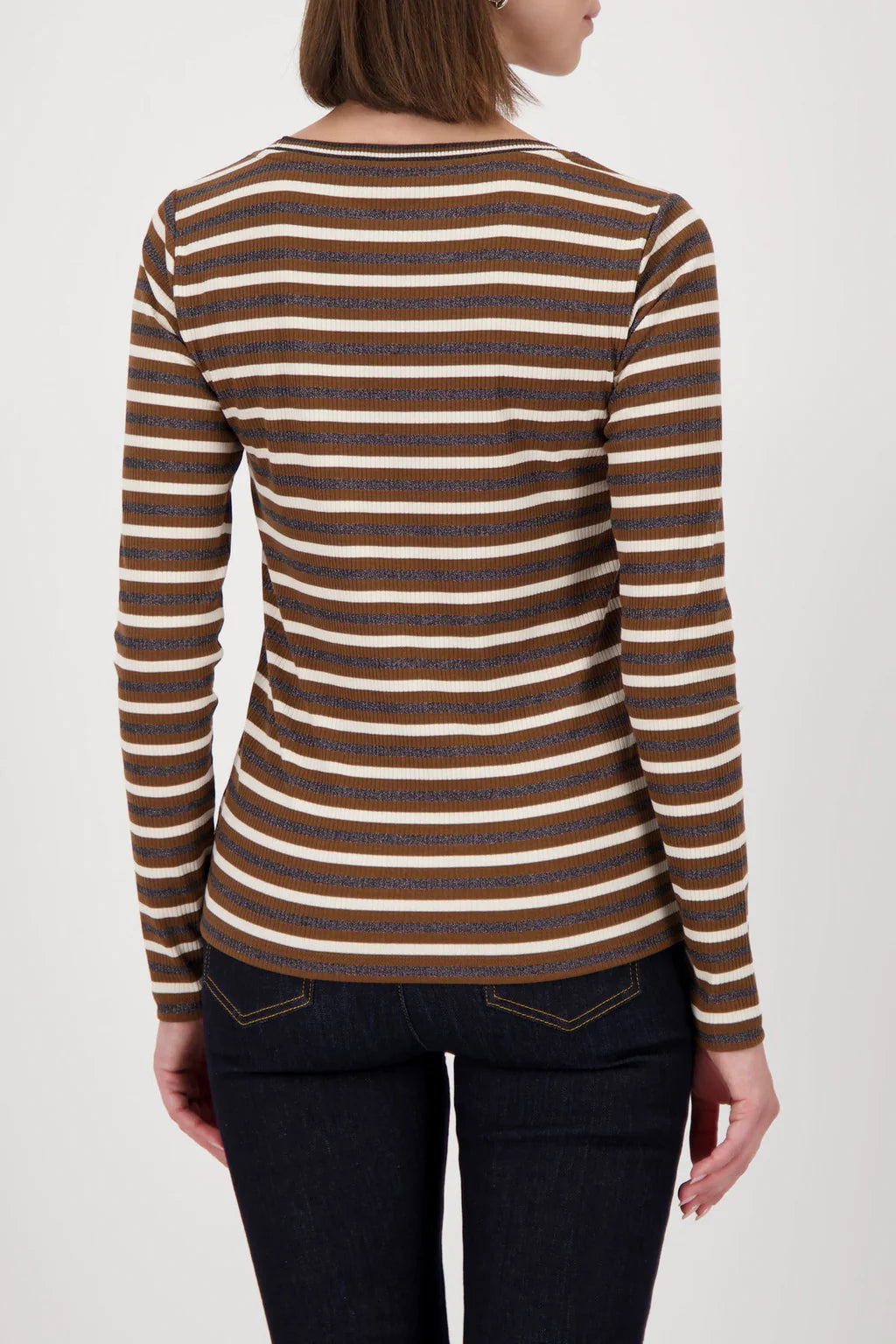 Lurex Stripe T-Shirt Whiskey
