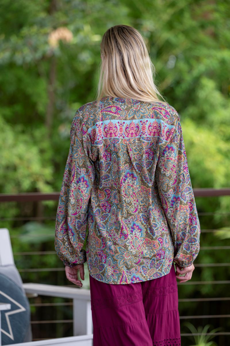 Olive Long Sleeve Blouse
