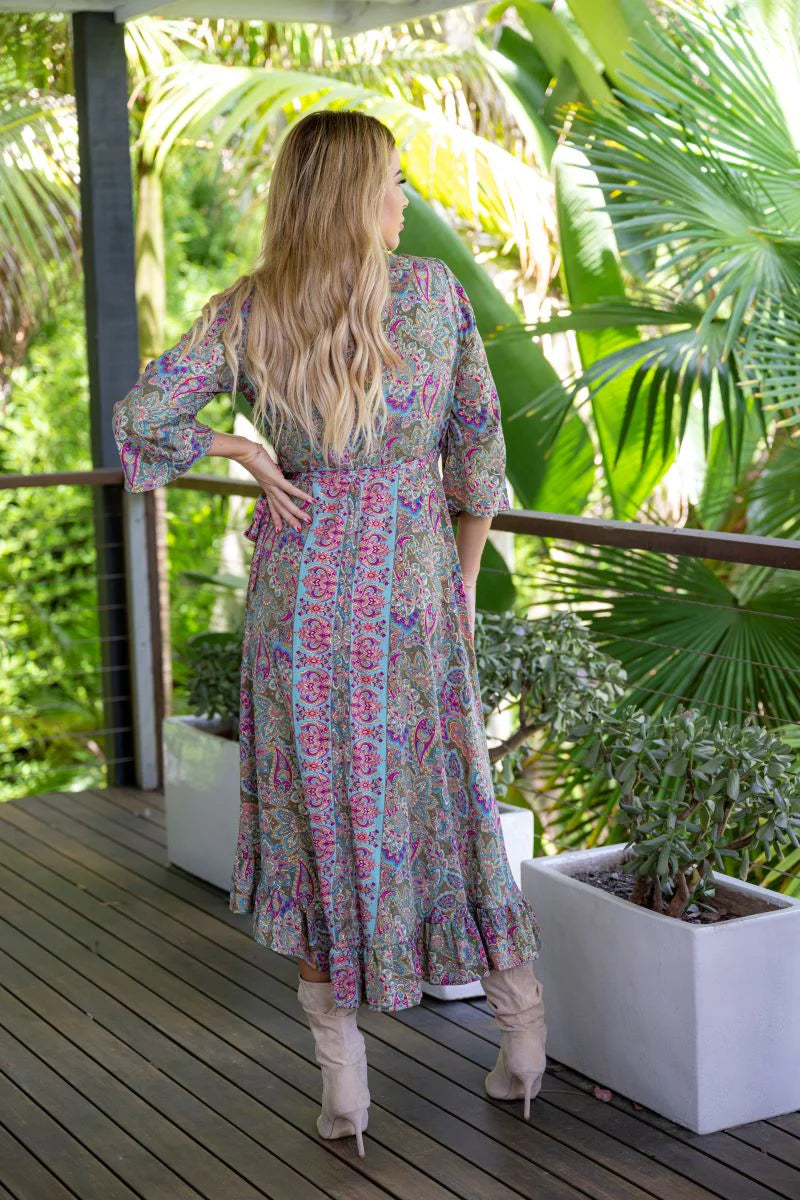 Olive Wrap Dress
