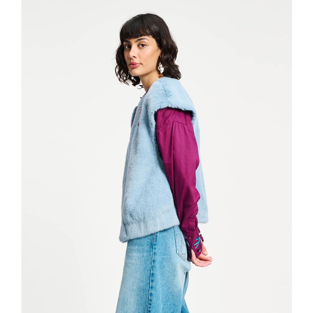 Fur Misty Blue Gilet
