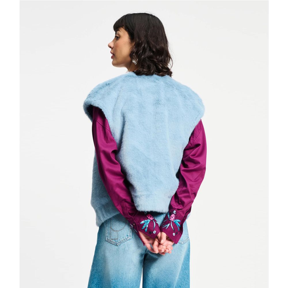 Fur Misty Blue Gilet