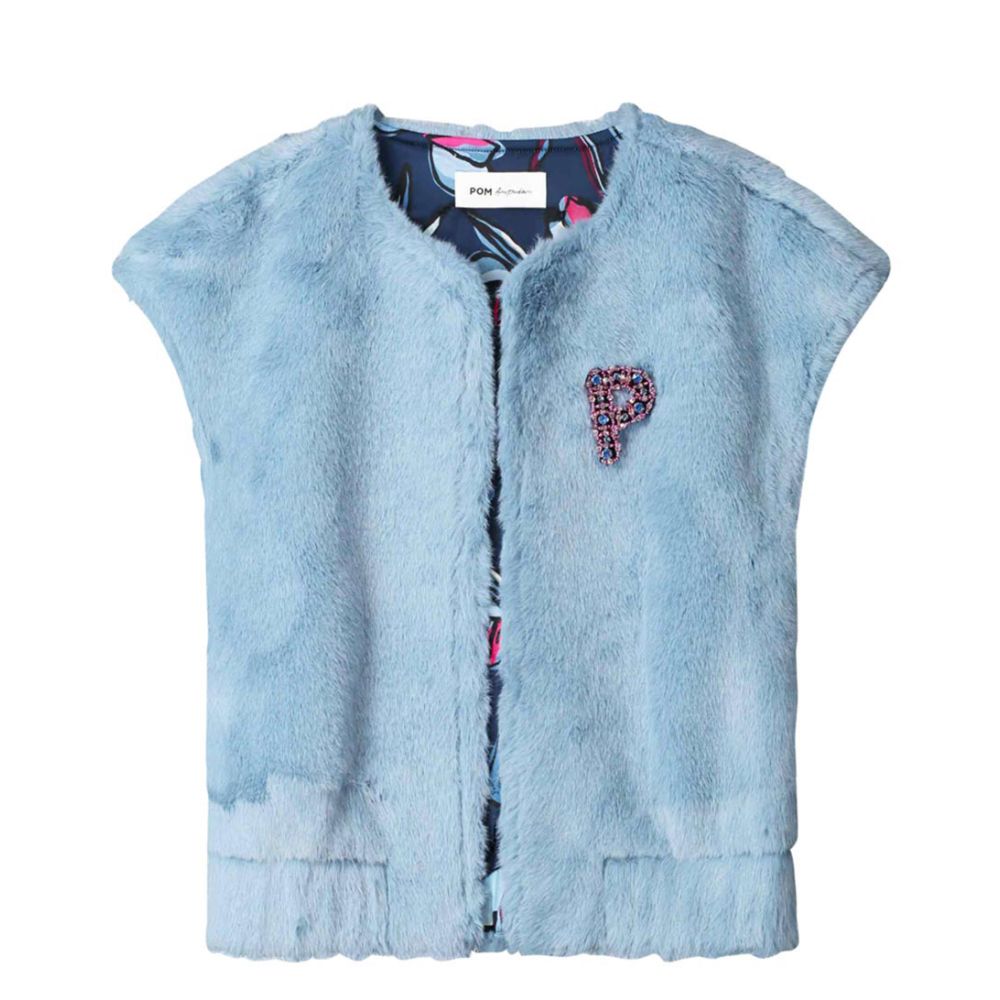 Fur Misty Blue Gilet