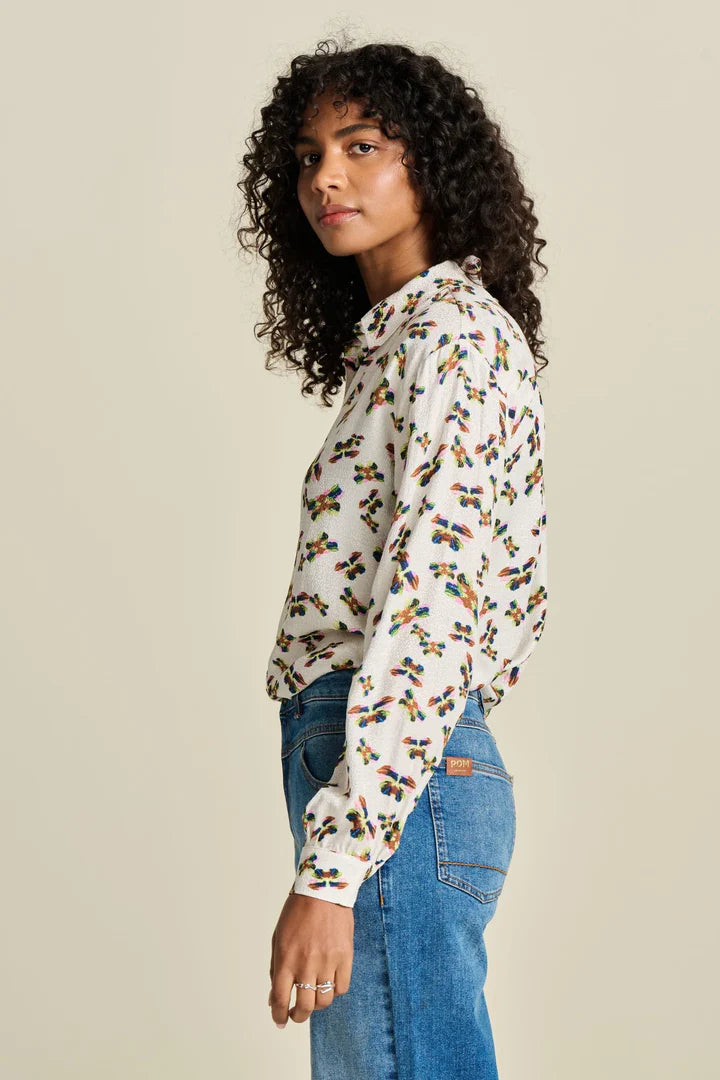 Milly Butterfly Blouse Ecru