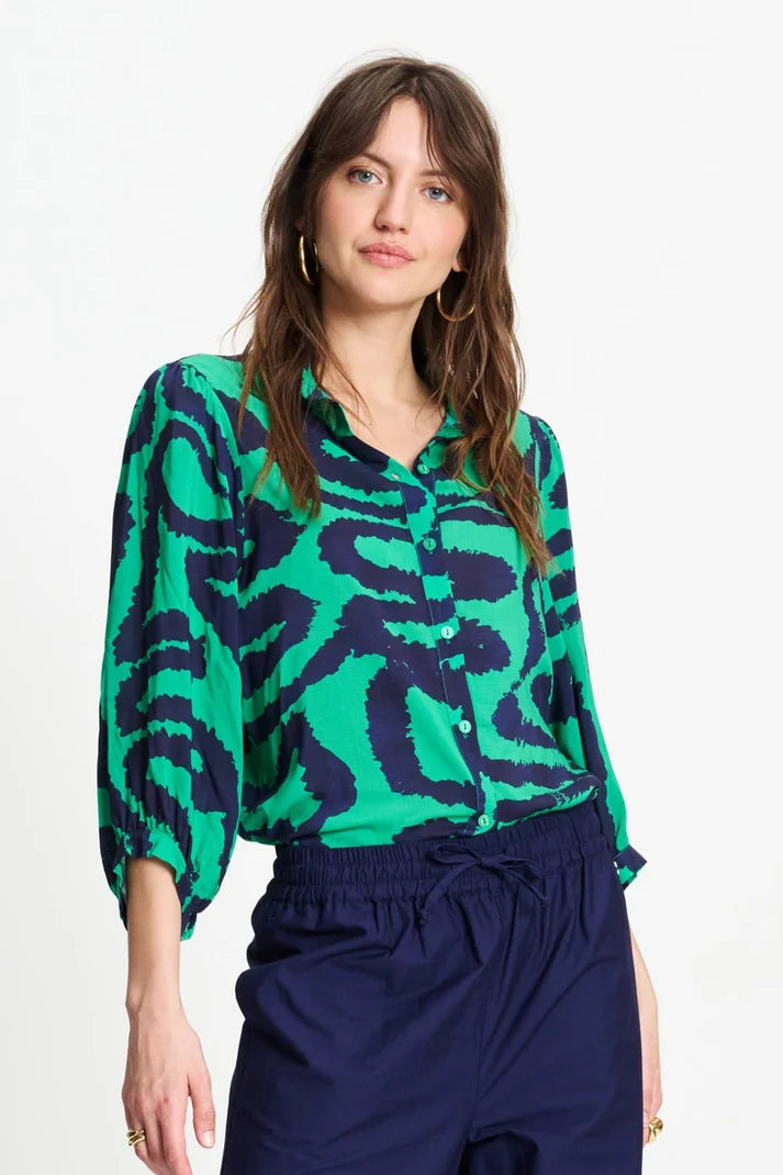 Blouse Waves Green