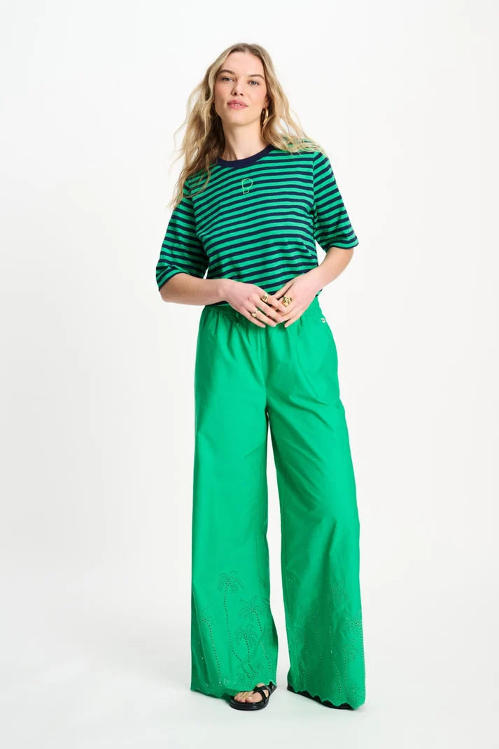 T Shirt Stripe Green Blue