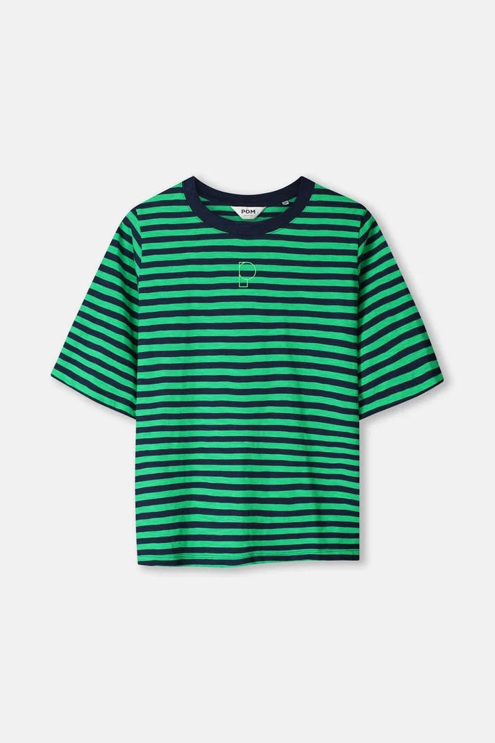 T Shirt Stripe Green Blue
